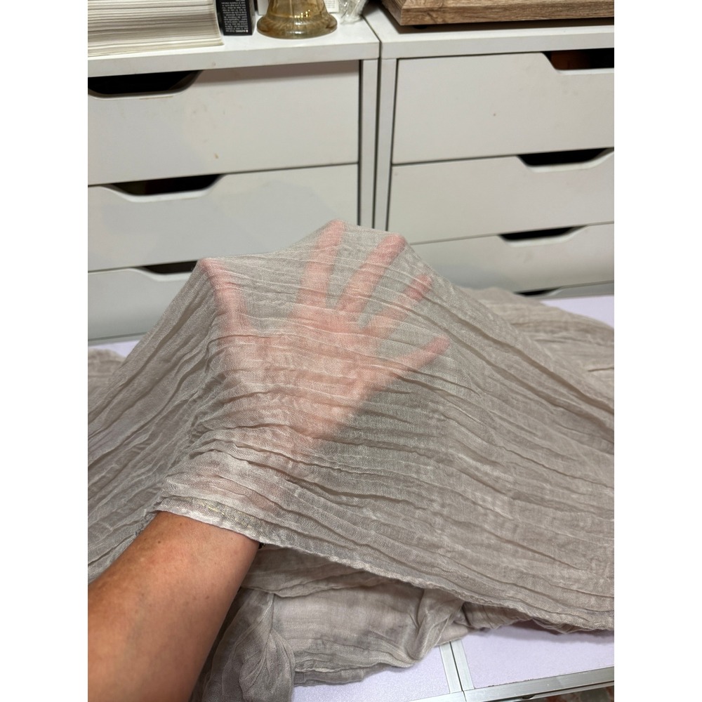 4 Taupe Beige Sheer Gauze Wedding Table Runners 160 Inch - Picture 3 of 4